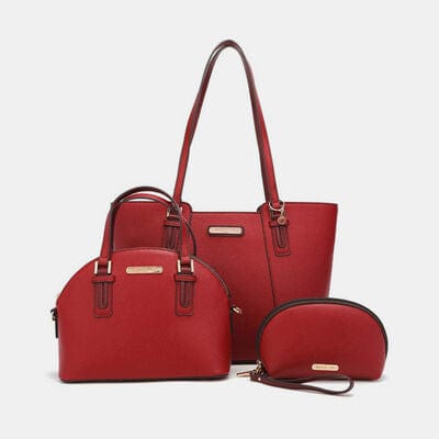 Nicole Lee USA 3-Piece Handbag Set handbags Trendsi RED / One Size