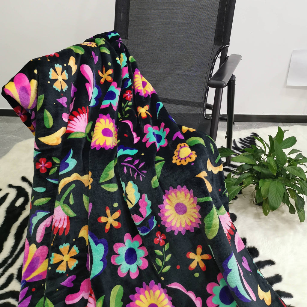 Floral King Size Throw Blanket Western Linens