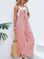 Full Size Wide Leg Overalls with Pockets Top Trendsi Blush Pink / S