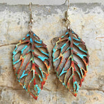 Leaf Shape Wooden Dangle Earrings Jewelry Trendsi Style A / One Size
