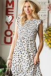 Leopard Print Smocked Ruffle Hem Dress Dress Trendsi