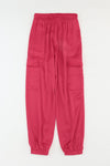 Long Tie Waist Pocketed Pants Bottoms Trendsi