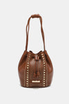 Nicole Lee USA Amy Studded Bucket Bag Crossbody Bag Trendsi Brown / One Size