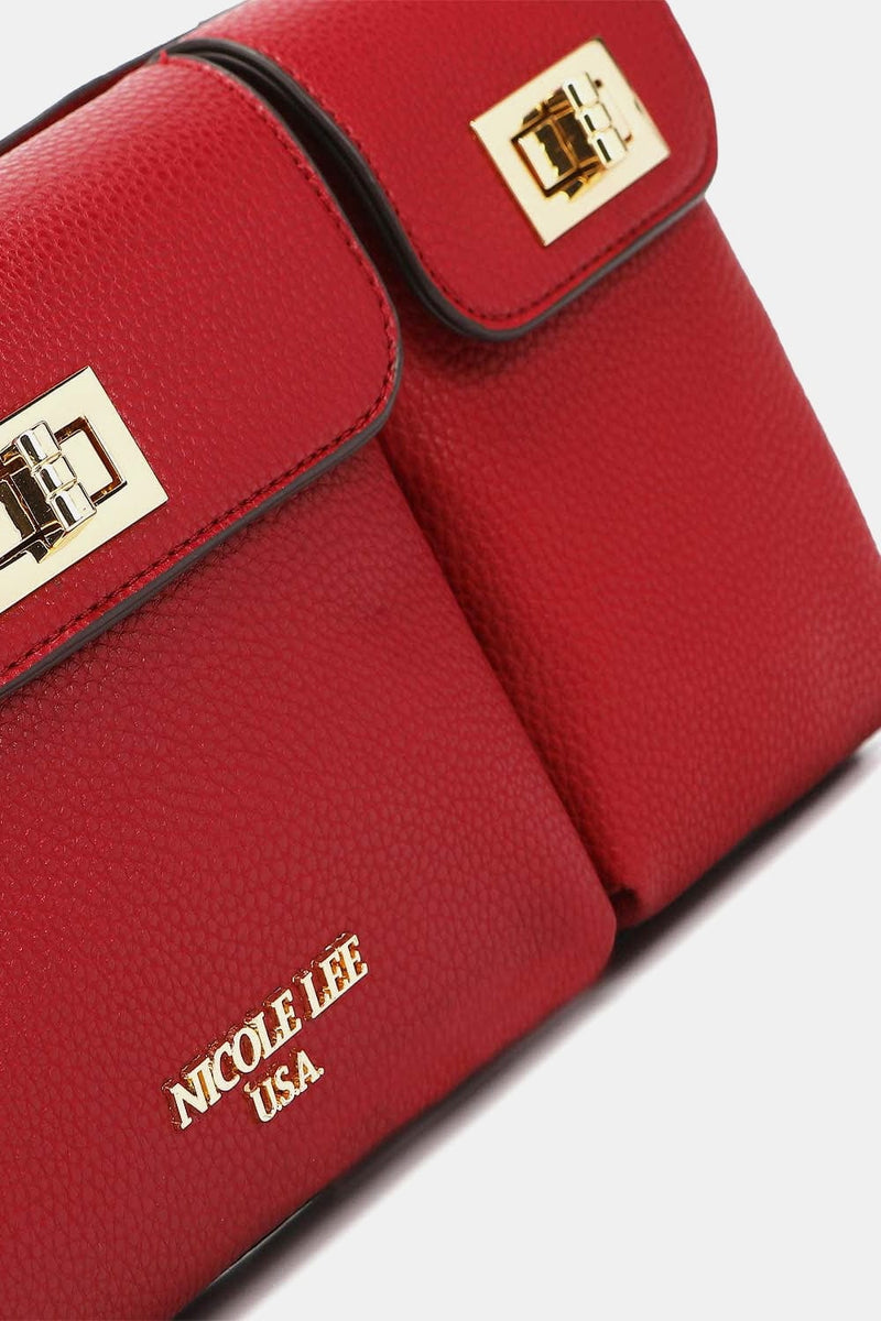 Nicole Lee USA Multi-Pocket Fanny Pack Crossbody Bag Trendsi