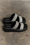 Qupid Bright Mind Platform Wedge Rhinestone Sandal Footwear Trendsi