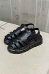 Qupid Platform Cage Stap Sandal in Black Top Trendsi