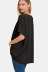 Zenana Full Size V-Neck Short Sleeve Top Top Trendsi