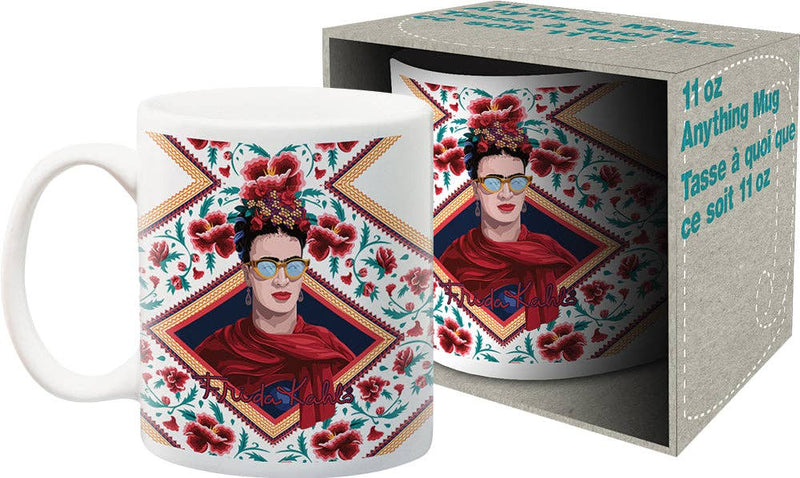 Frida Kahlo - Red Triangle Portrait 11oz Boxed Mug Great Stuff Novelties (GSN) by NMR Brands